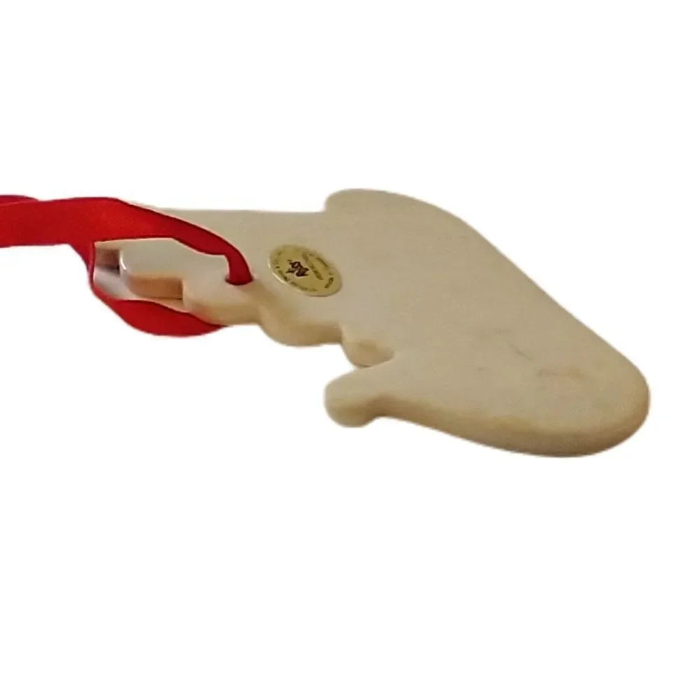 ‎Russ Berrie Sled Ornament Porcelain Christmas Holiday Farmhouse Country Retro